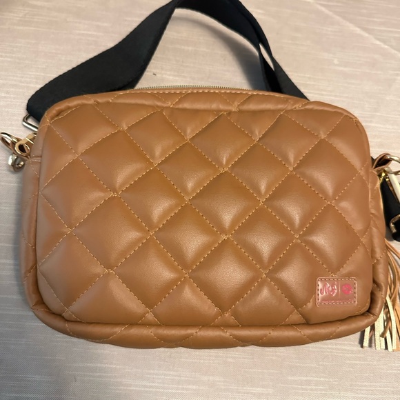 Makeup Junkie Handbags - Makeup Junkie Quilted Brown Uptown Bag